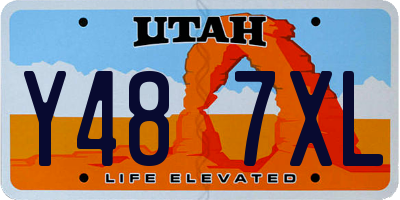 UT license plate Y487XL