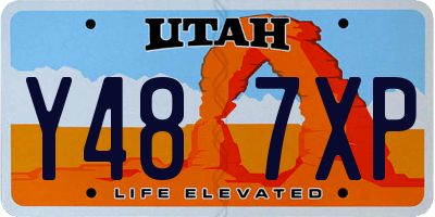 UT license plate Y487XP