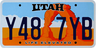 UT license plate Y487YB