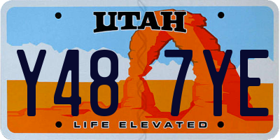 UT license plate Y487YE
