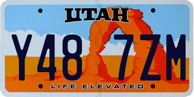 UT license plate Y487ZM
