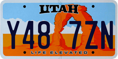 UT license plate Y487ZN