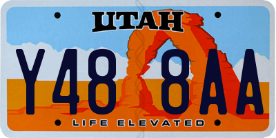 UT license plate Y488AA