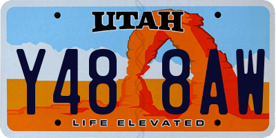 UT license plate Y488AW