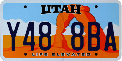 UT license plate Y488BA