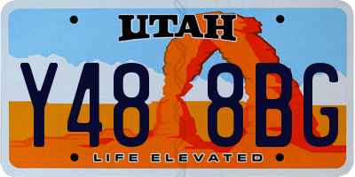 UT license plate Y488BG