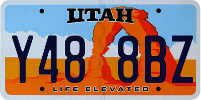 UT license plate Y488BZ