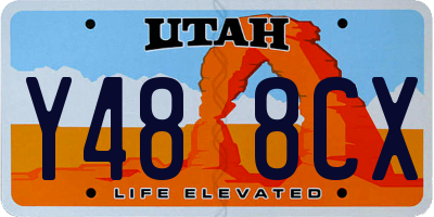 UT license plate Y488CX