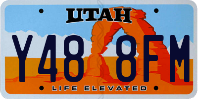 UT license plate Y488FM