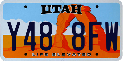 UT license plate Y488FW