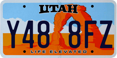 UT license plate Y488FZ