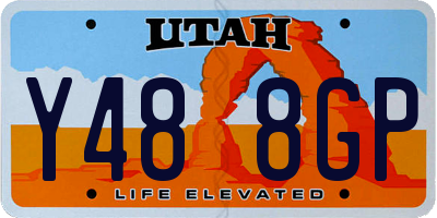 UT license plate Y488GP