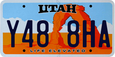 UT license plate Y488HA