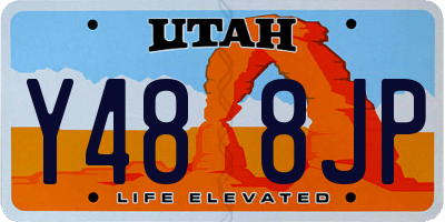 UT license plate Y488JP