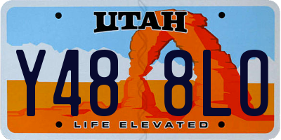 UT license plate Y488LO