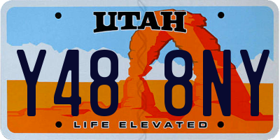 UT license plate Y488NY