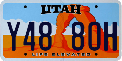 UT license plate Y488OH
