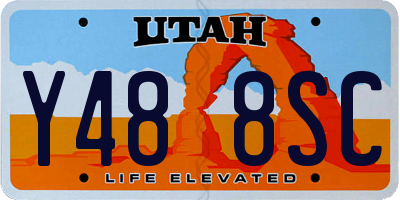 UT license plate Y488SC