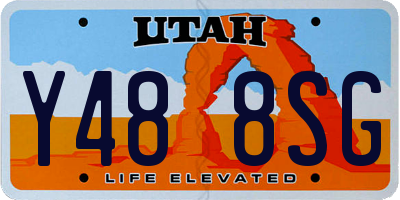 UT license plate Y488SG