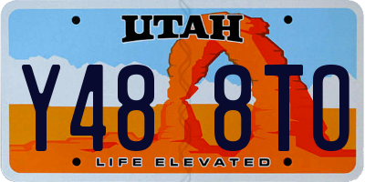 UT license plate Y488TO