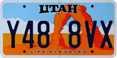 UT license plate Y488VX