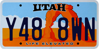 UT license plate Y488WN