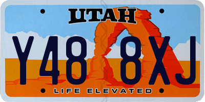 UT license plate Y488XJ