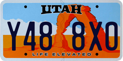 UT license plate Y488XO