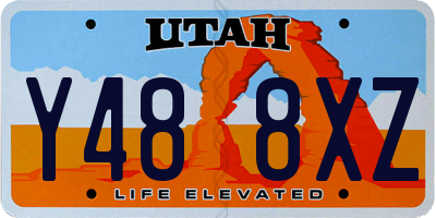 UT license plate Y488XZ