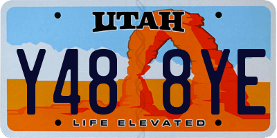 UT license plate Y488YE