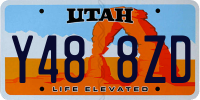 UT license plate Y488ZD
