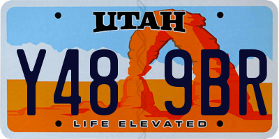 UT license plate Y489BR