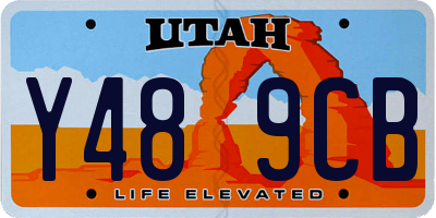 UT license plate Y489CB