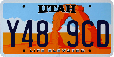 UT license plate Y489CD