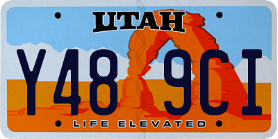UT license plate Y489CI