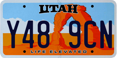 UT license plate Y489CN