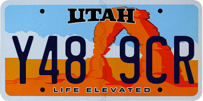 UT license plate Y489CR