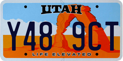 UT license plate Y489CT