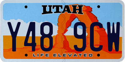 UT license plate Y489CW