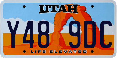 UT license plate Y489DC
