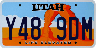 UT license plate Y489DM
