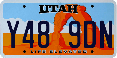 UT license plate Y489DN
