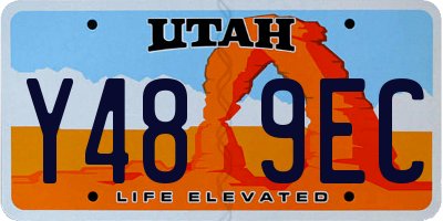 UT license plate Y489EC