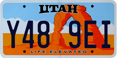 UT license plate Y489EI