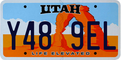 UT license plate Y489EL