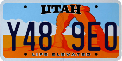 UT license plate Y489EO