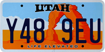 UT license plate Y489EU