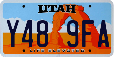 UT license plate Y489FA