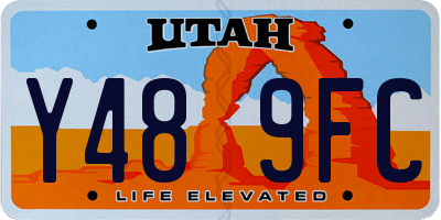 UT license plate Y489FC