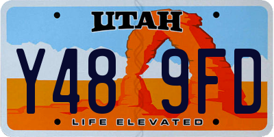 UT license plate Y489FD